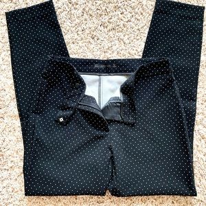 Women ZARA Black with Polka Dot Print Pants Size S
